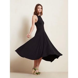 Reformation Zinnia jersey fit flare Dress black XS